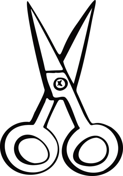 Ikona Nożyczek Fryzura Symbol Wektor Linia — Wektor stockowy