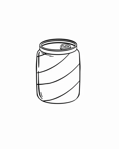 Getränkedosen-Symbol. Metallverpackung von Bier, Limonade, Limonade, kohlensäurehaltigem Getränk. Alkoholische und alkoholfreie Flüssigkeit. — Stockvektor