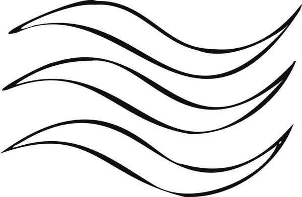 Wassermann Türkisfarbene Welle Meer Symbol Und Vektor — Stockvektor