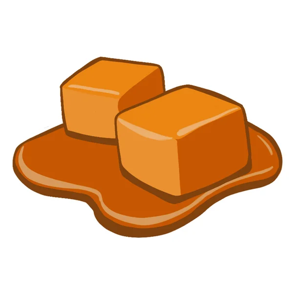 Moderne Symbol Butterscotch Bonbons Symbol Weißer Hintergrund Hochwertige Illustration — Stockfoto