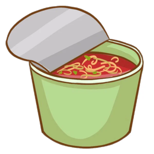 Moderne Symbol Sofortige Suppe Symbol Weißer Hintergrund Hochwertige Illustration — Stockfoto