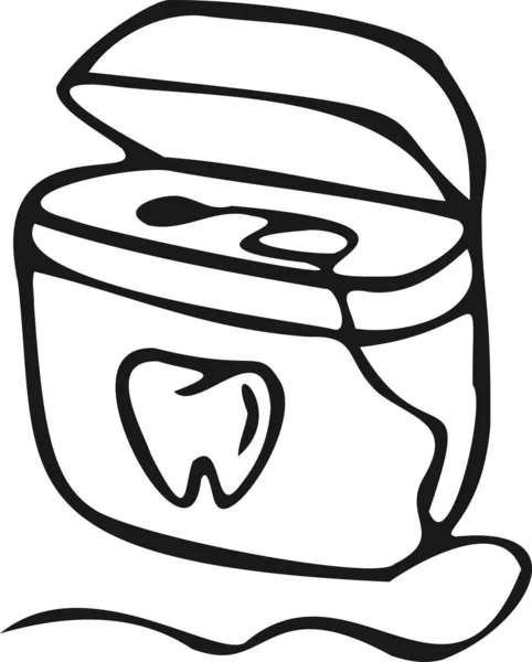 현대의 아이콘 치과 플 로즈 상징. 하얀 배경 — 스톡 벡터