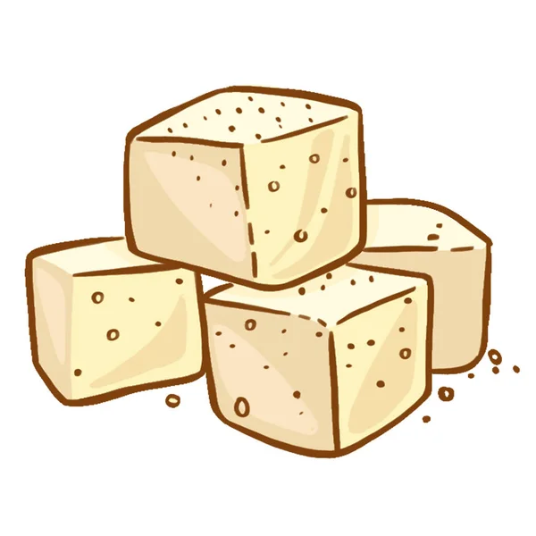 Modern Ikon Tofu Symbol Vit Bakgrund Högkvalitativ Illustration — Stockfoto