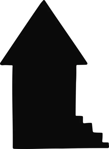 Ikony Domów Sylwetka Miasta Symbol Ikona Ilustracja — Wektor stockowy