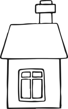 Ev simgeleri - çizgi sembolleri serisi illüstrasyon vektörü