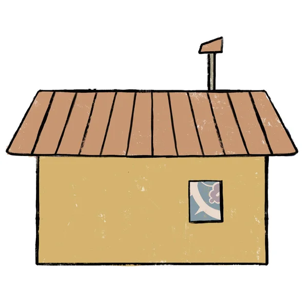 Baby House Building Symbol Drawing Illustration Высокое Качество Иллюстрации — стоковое фото