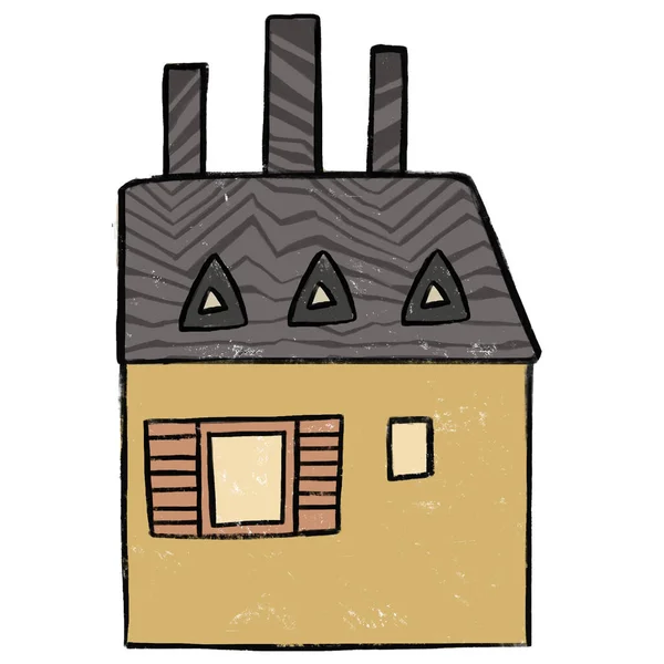 Baby House Building Symbol Drawing Illustration Высокое Качество Иллюстрации — стоковое фото