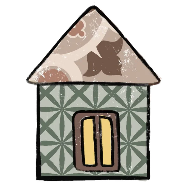 Babyhaus Und Gebäude Symbol Zeichnung Illustration Hochwertige Illustration — Stockfoto