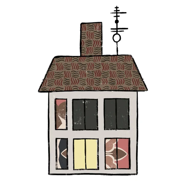 Baby House Building Symbol Drawing Illustration Высокое Качество Иллюстрации — стоковое фото