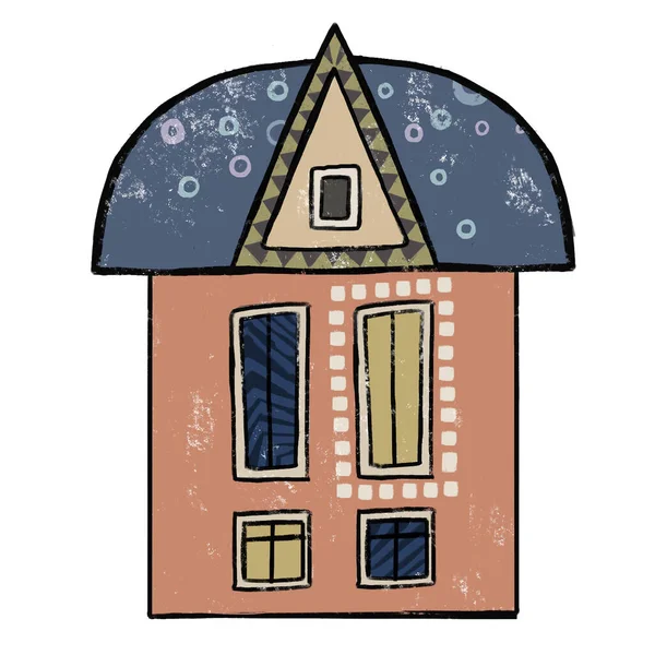 Bébé Maison Bâtiment Symbole Icône Dessin Illustration Illustration Haute Qualité — Photo