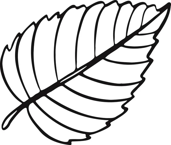 Feuille Plante Arbre Ligne Dessin Illustration Symbole — Image vectorielle