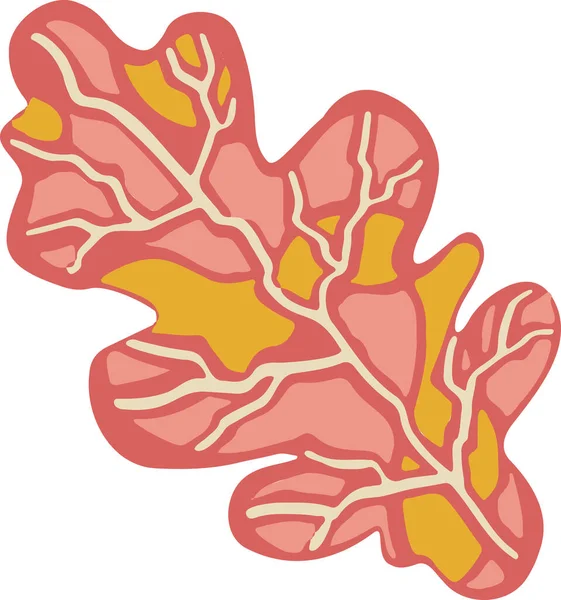 葉植物の木のカラフルな図面のイラストのシンボル — ストックベクタ