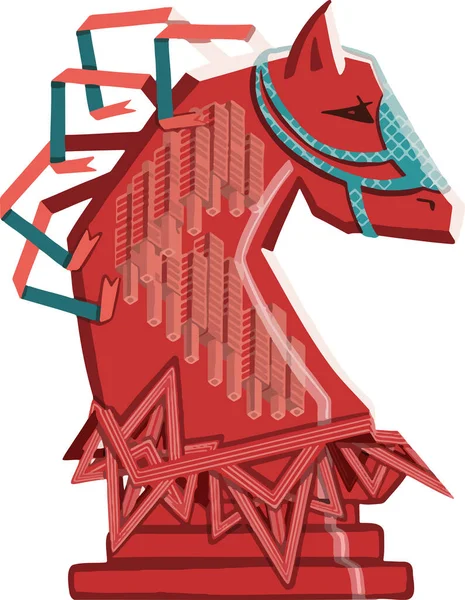 Game Schack Elefant Färgglada Teckning Illustration Symbol — Stock vektor