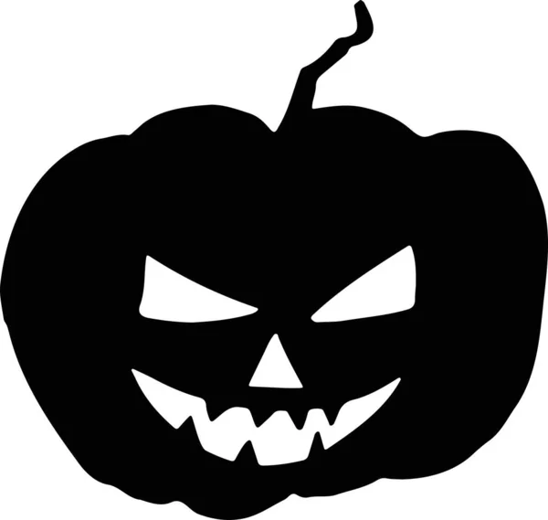 Calabaza Para Vacaciones Silueta Mágica Halloween Vector — Archivo Imágenes Vectoriales