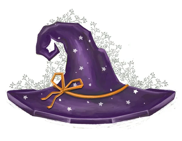 Witch Magic Hat Halloween Illustration High Quality Illustration — Stock Photo, Image