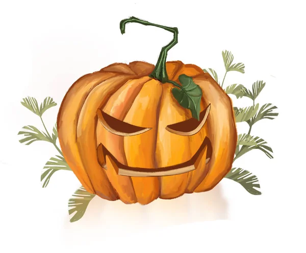 Pumpkin Magic Tree Halloween Illustration High Quality — Stock Photo, Image