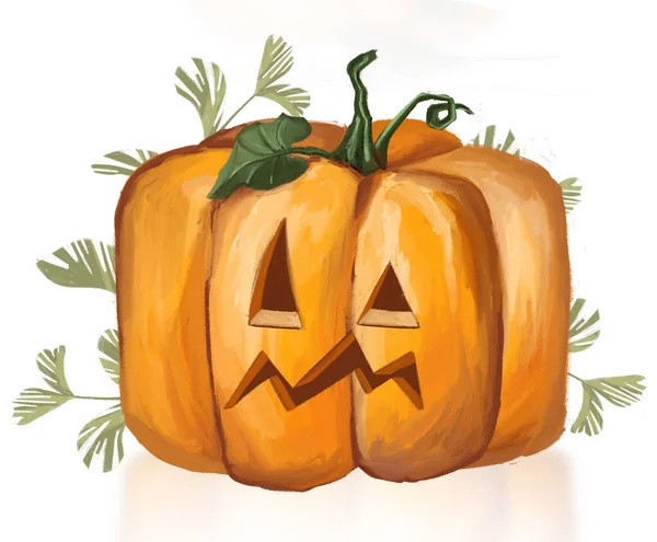 Calabaza Árbol Mágico Halloween Ilustración Alta Calidad —  Fotos de Stock