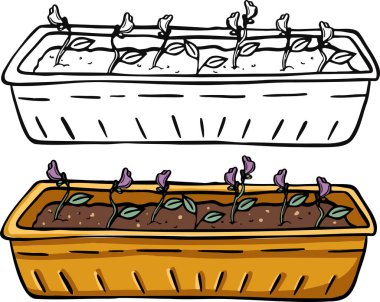 Ekoloji illüstrasyonuyla ilgili çok renkli komik çocuk çizimleri