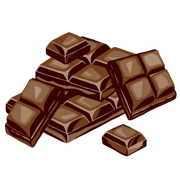 Chocolade Koppels Heldere Sappige Illustratie Hoge Kwaliteit Illustratie — Stockfoto