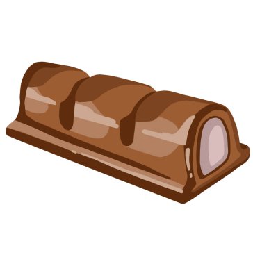 Çikolatalar ve sürüler parlak ve sulu çizimler