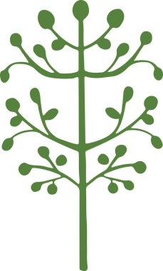 Çizgi film stili bitki vektör çiziminde peri masalı ağacı