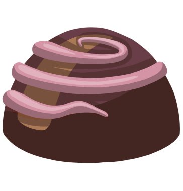 Çikolatalar ve sürüler parlak ve sulu çizimler. Yüksek kaliteli illüstrasyon