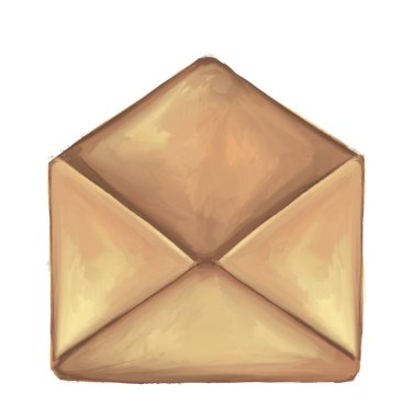 Beyaz arka planda mektup zarfı. Yüksek kaliteli illüstrasyon