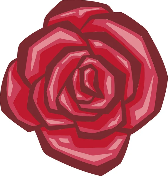 Силует Лінії Символу Троянди — стоковий вектор