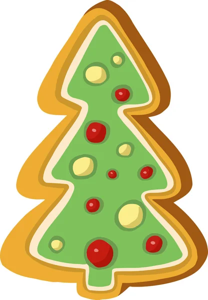 Ícone Símbolo Natal Ano Novo Biscoitos Vetor Bagel — Vetor de Stock