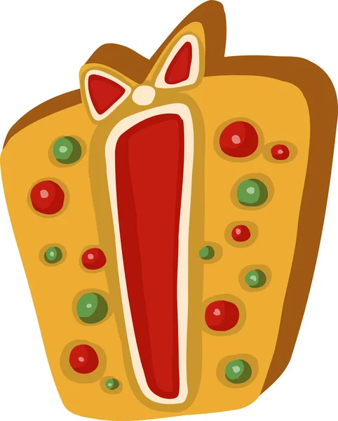 Ícone Símbolo Natal Ano Novo Biscoitos Vetor Bagel — Vetor de Stock
