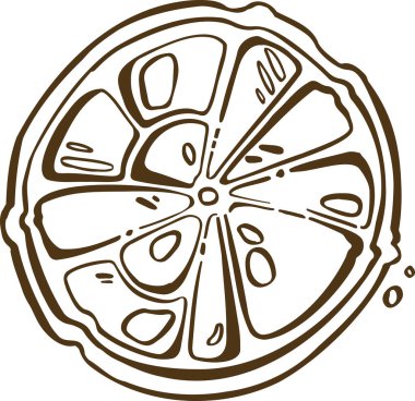 Simge limon portakal meyvesi parlak renkli