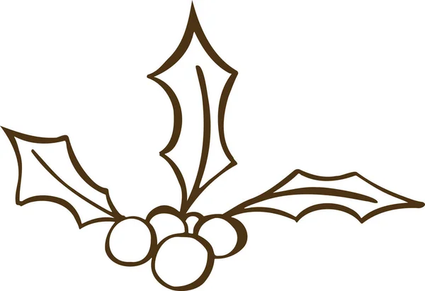 Символ Новогодних Ягод Холли Холли — стоковый вектор