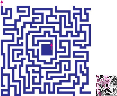 Vektör labirenti. Çocuklar için oyun