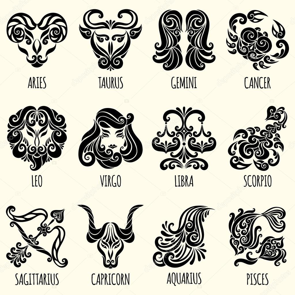 Zodiac signs icons — Stock Vector © xenia_ok #91739902