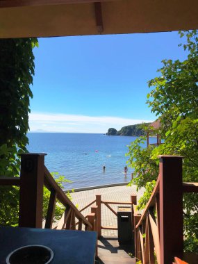 Güzel sahil ve gökyüzü