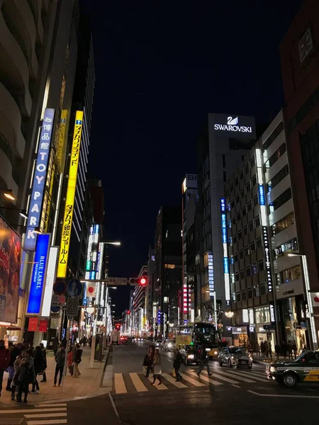 Tokyo Gece Yol Ayrımı — Stok fotoğraf