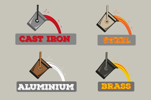 Metais de fundição —  Vetores de Stock