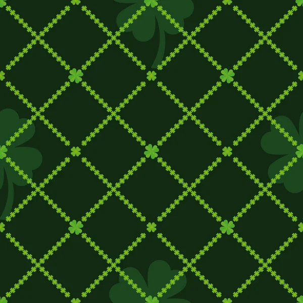 Grön växt av släkten Trifolium seamless mönster — Stock vektor
