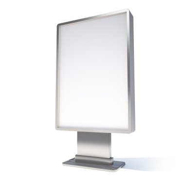 Beyaz üzerinde mockup billboard