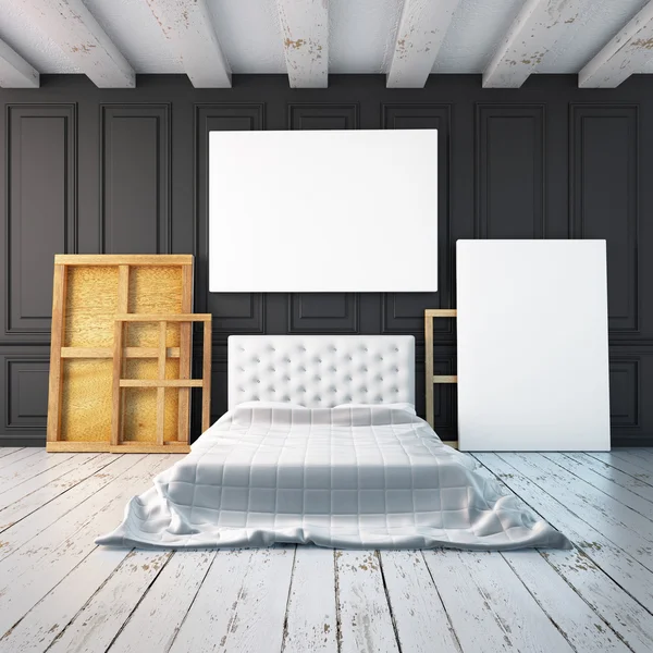 Интерьер спальни в классическом стиле — стоковое фото
