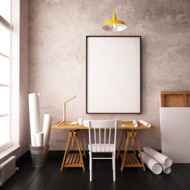 Hippi tarzı çatı katında Resepsiyon 