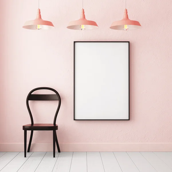 Chair and wall with copy space — Stock Photo, Image
