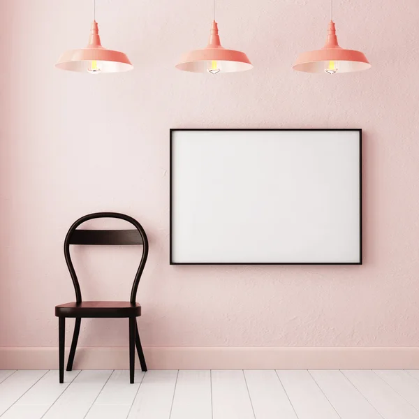 Chair and wall with copy space — Stock Photo, Image