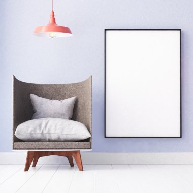 Poster bir koltuk ile iç