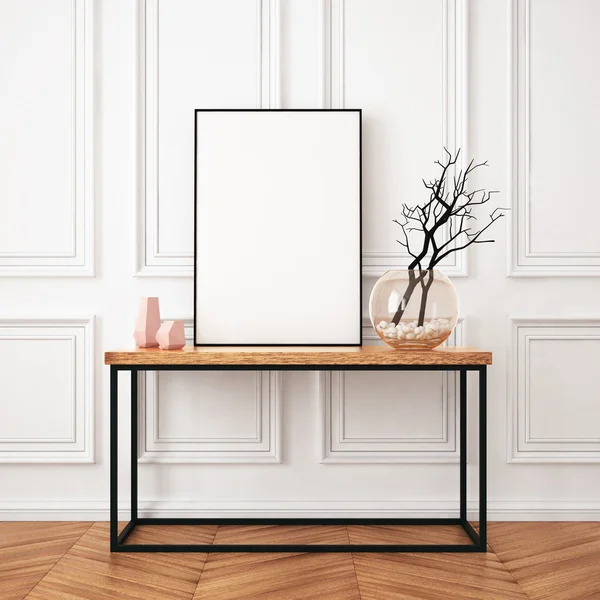 Mockup poster in het interieur in klassieke stijl — Stockfoto