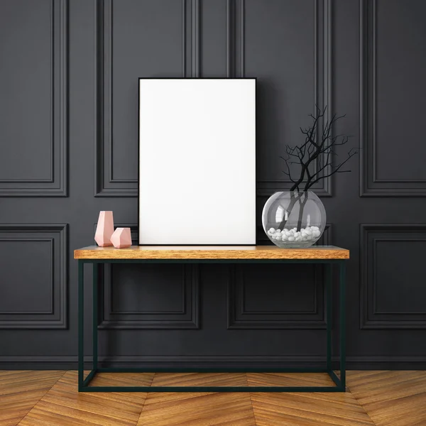 Mockup poster in the interior in classic style — Stock Photo, Image