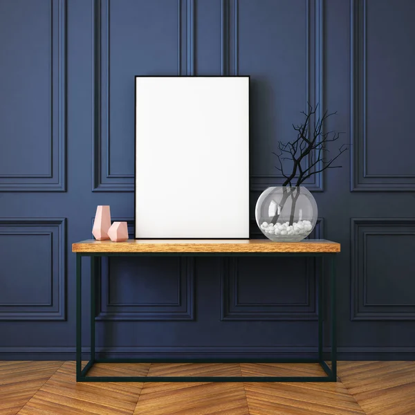 Mockup poster in the interior in classic style — Stock Photo, Image