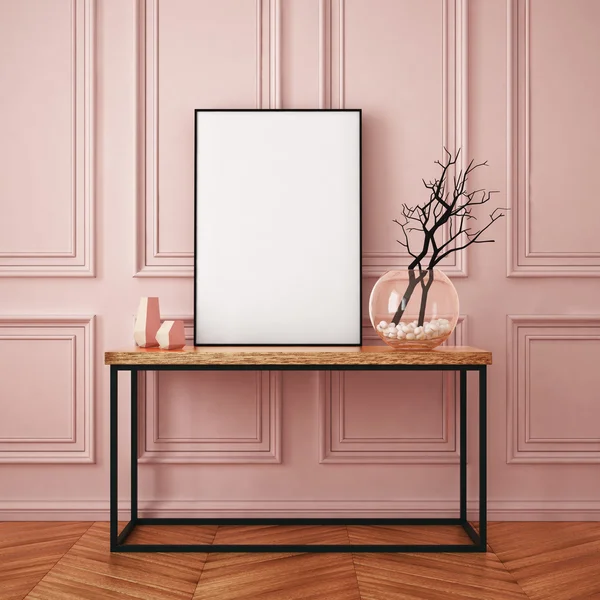 Mockup poster klasik tarzı iç