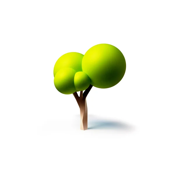 3D zielone drzewo — Zdjęcie stockowe