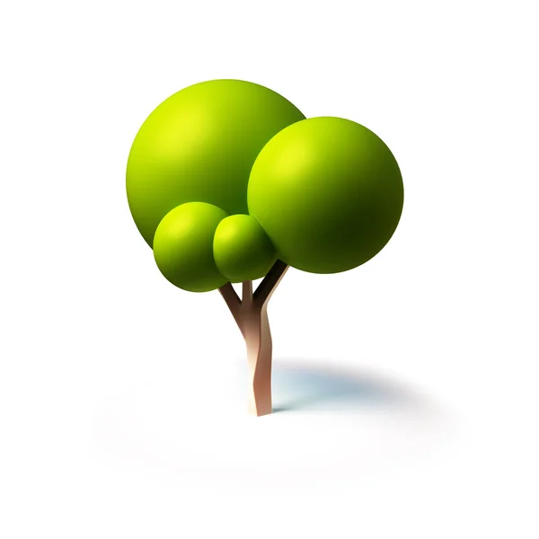 3D grön tree — Stockfoto